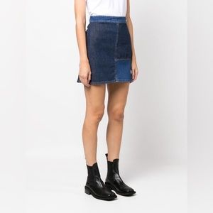 NWT $395 See By Chloe Patchwork Denim Miniskirt